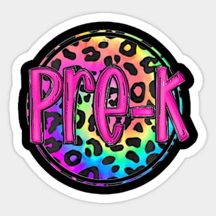 Pre-Kindergarten  Leopard PreK Teacher 1st Day of School Sticker